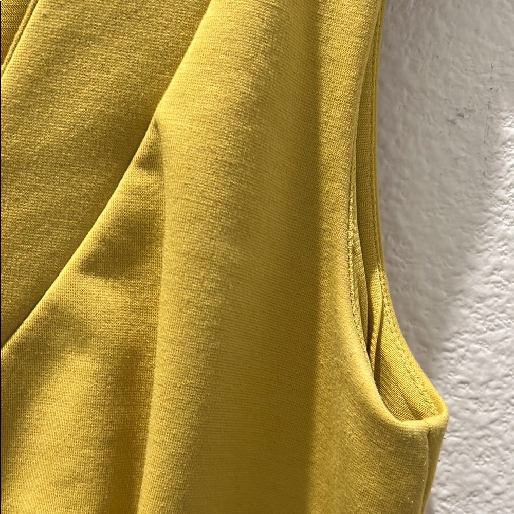 ADRIENNE VITTADINI Elegant Lime Yellow Sleeveless Dress - Picture 5 of 13